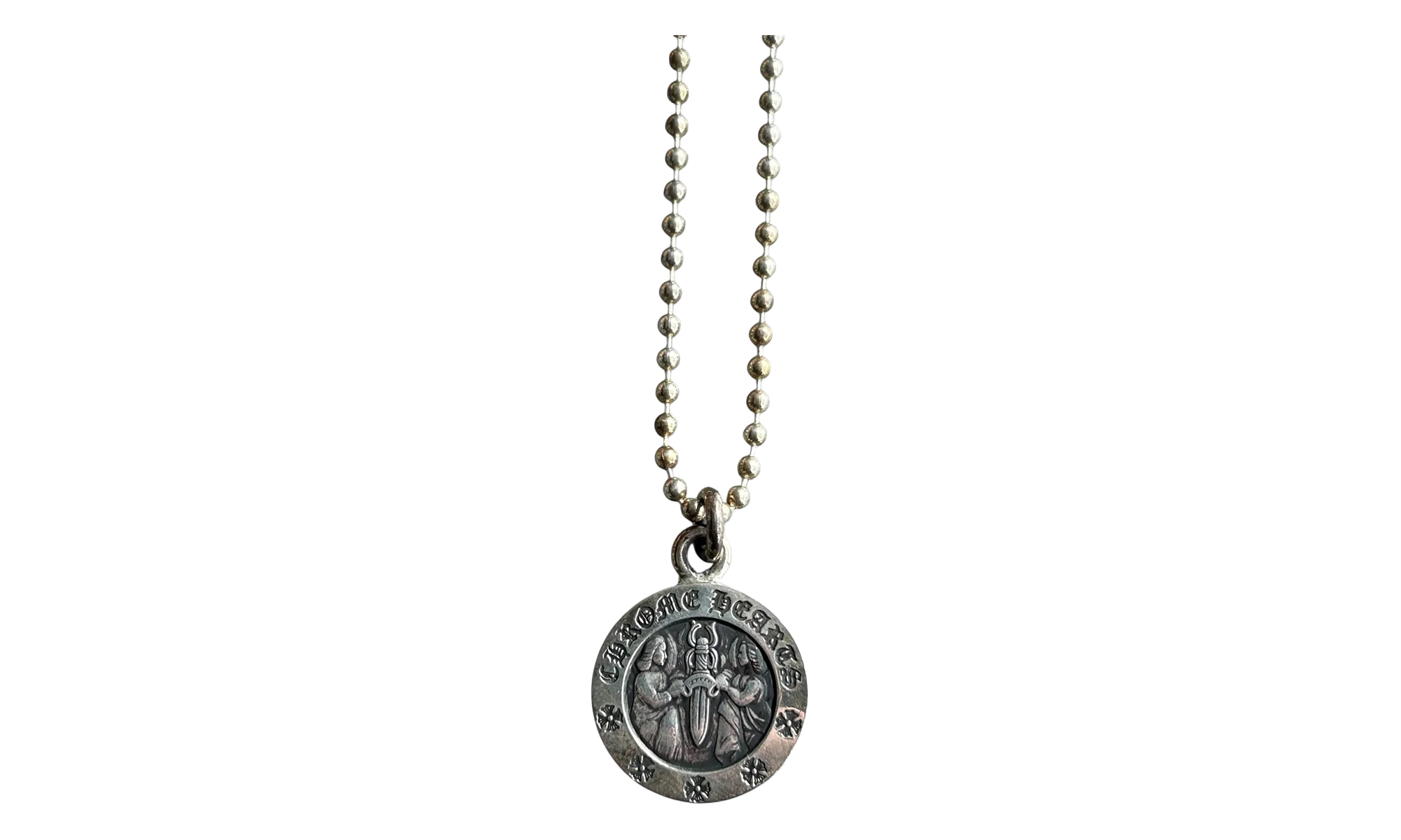 Angel Medallion Necklace "Silver" CHRM0947