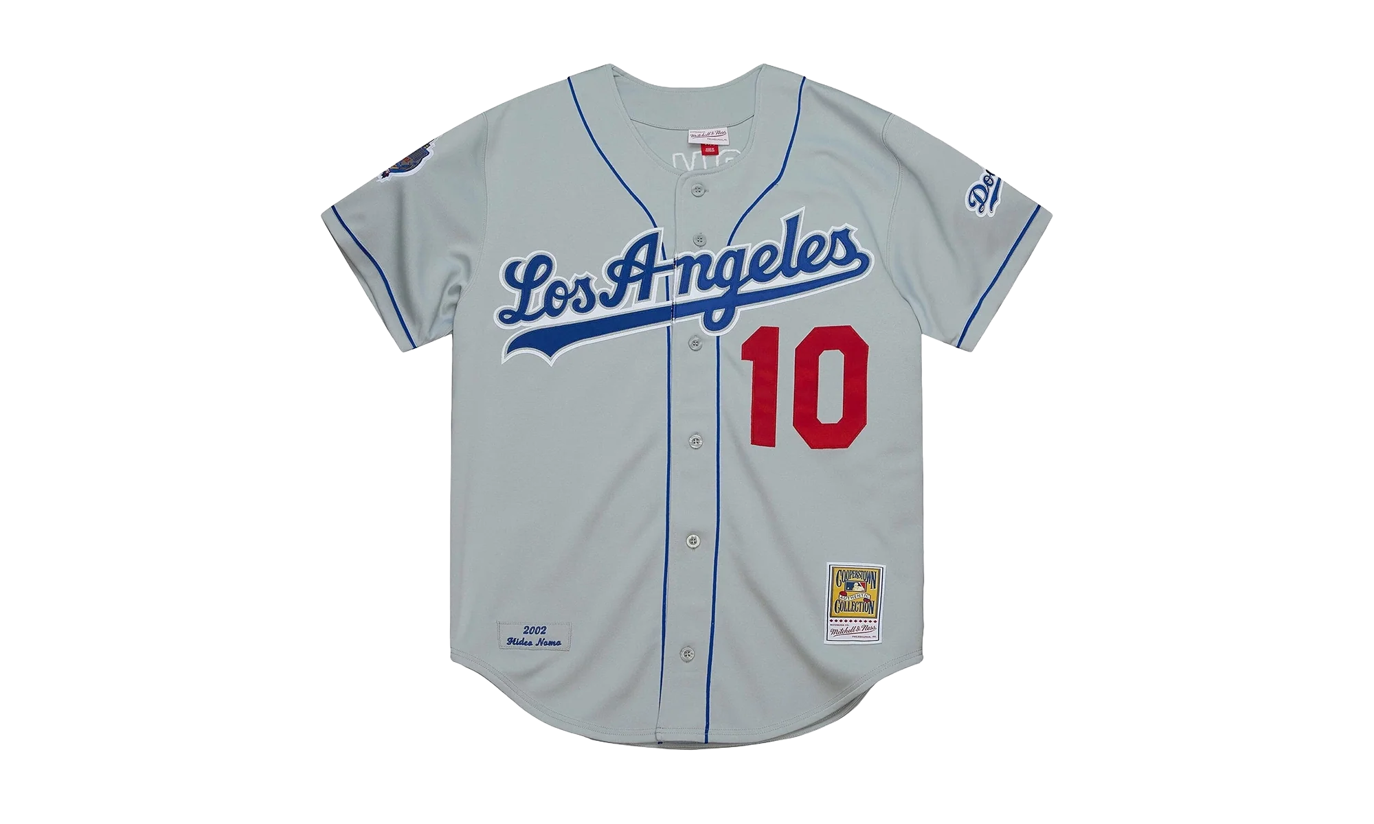 MLB Hideo Nomo Road Jersey "2002 Los Angeles Dodgers – Chrome" AJY15337 LAD02HNOCHRM