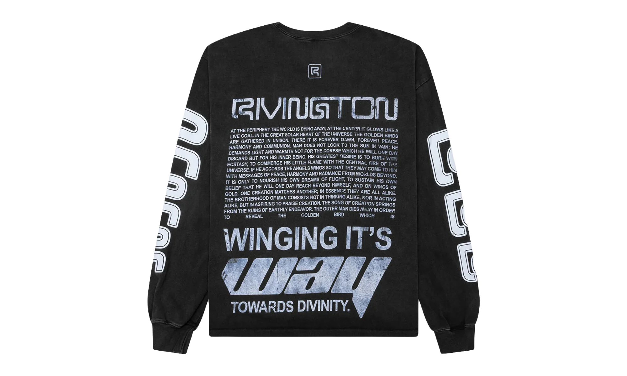 Divinity Paper Garden Long-Sleeve Tee "Faded Black" DIVN LS06 FBLK