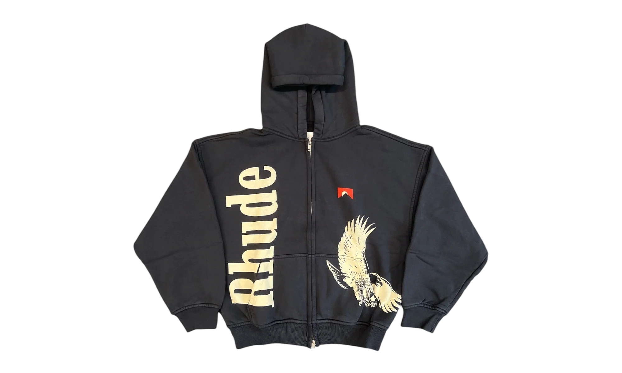 Eagle Pass Zip-Up Hoodie "Vintage Black / White" RHSS26HO08012 BLK