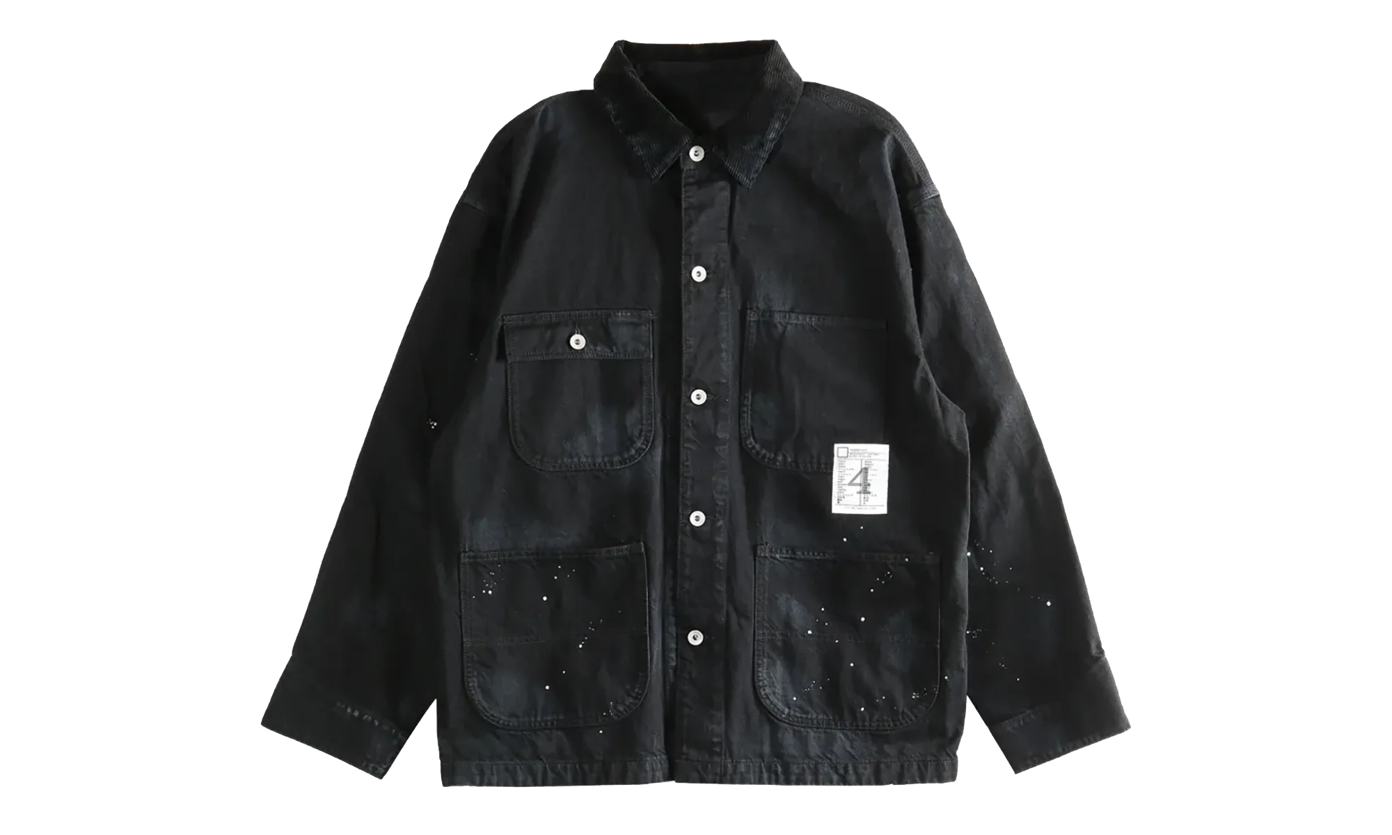 Washed Coverall Jacket "Black" 252AQNH JKM05 BLAC