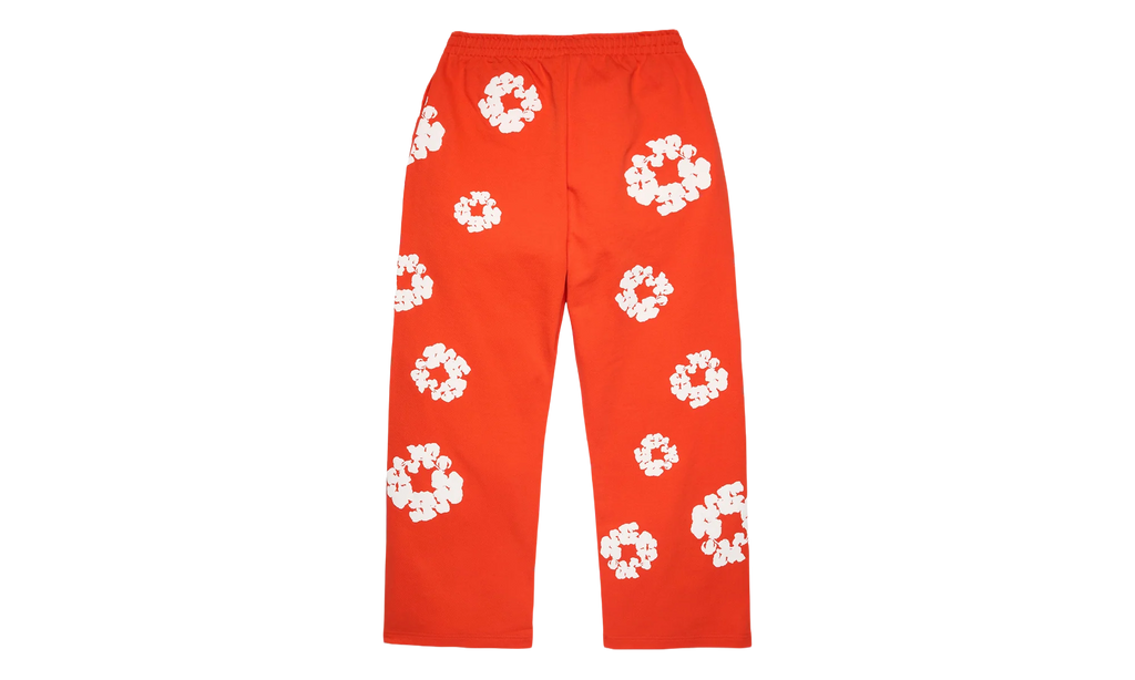 Cotton Wreath Baggy Sweatpants "Dark Orange" DT619