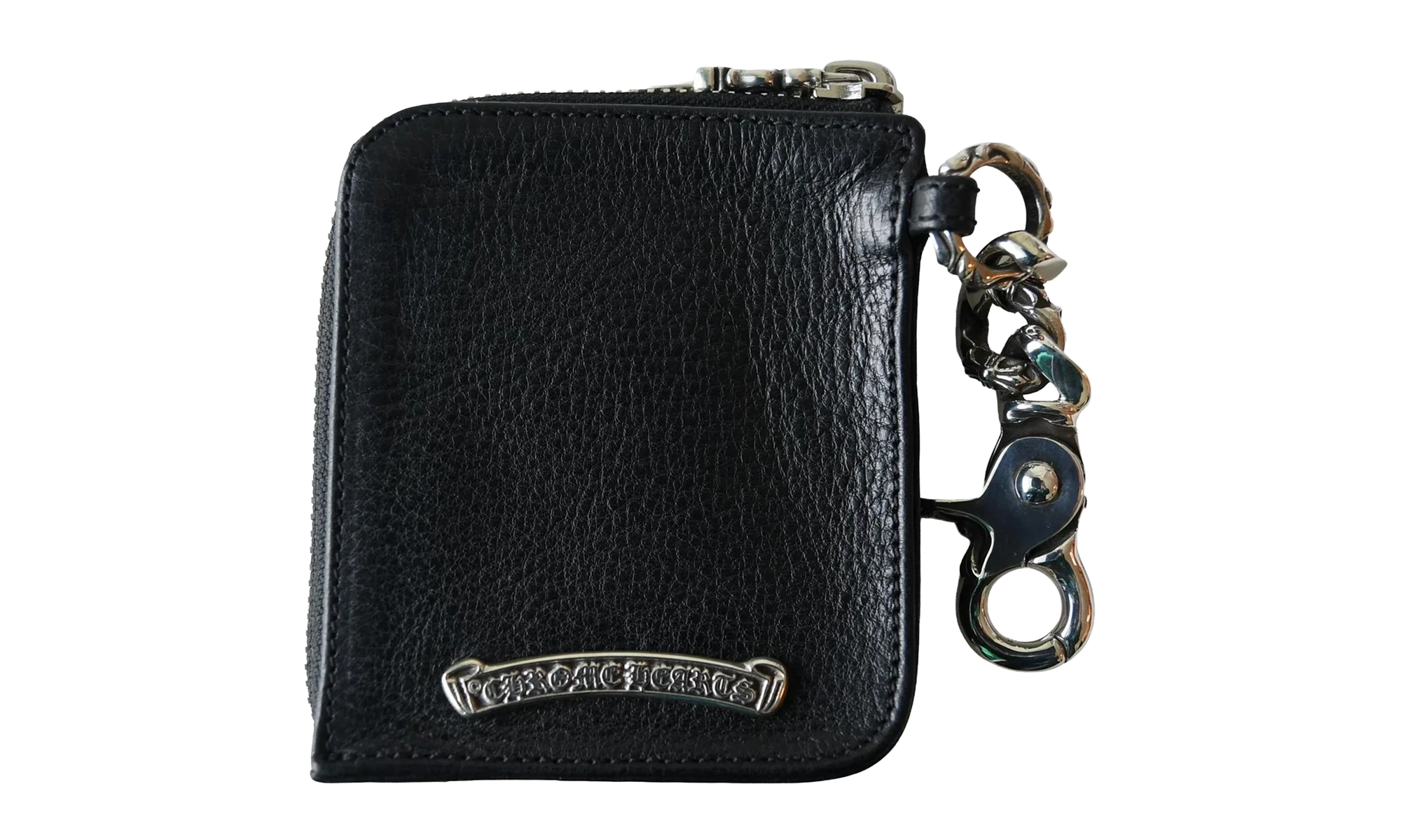 Leather Tiny Zip Cemetery Cross Patch Wallet "Black" CHRM1161