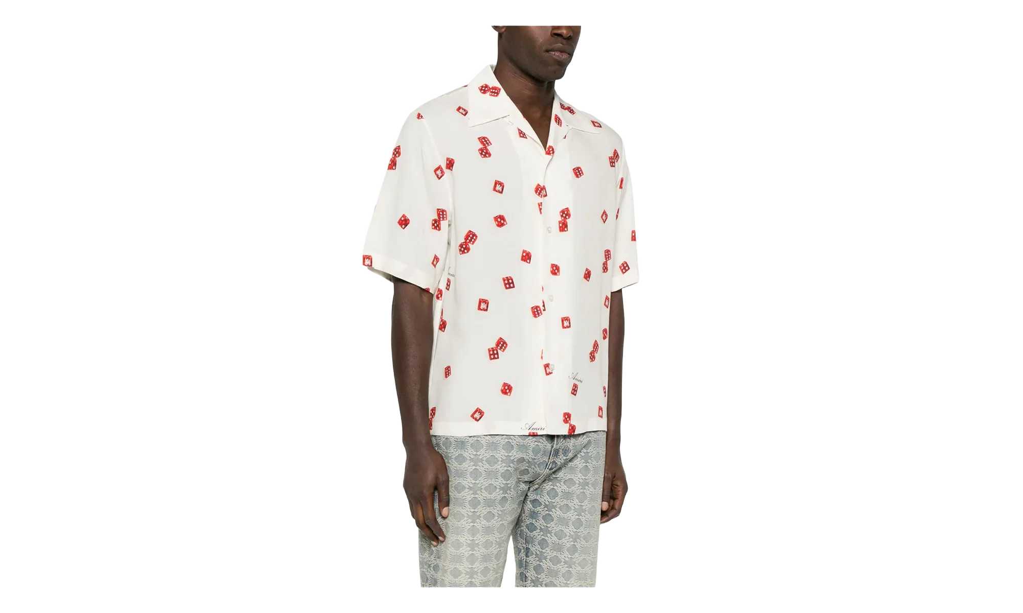 Dice Bowling Shirt "Alabaster Red Black" AMSTCA1093 271
