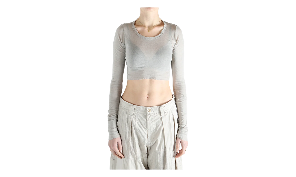 Long Sleeve Crop T-Shirt WMNS "Pearl" RP01F6220 MR 08