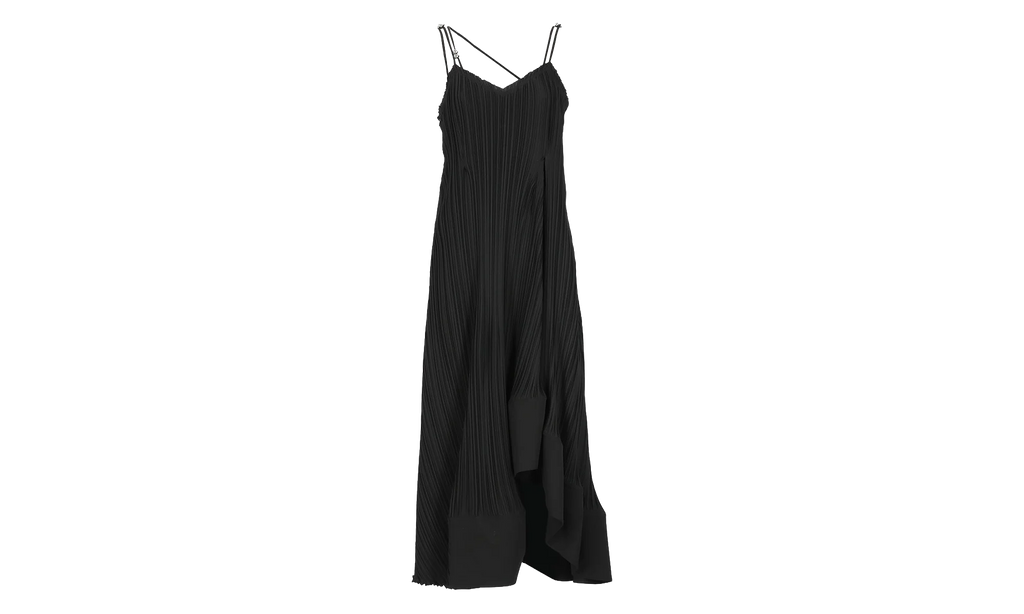 PLEATED LONG STRAP DRESS "Black" RW DR0014 5904 P24 10
