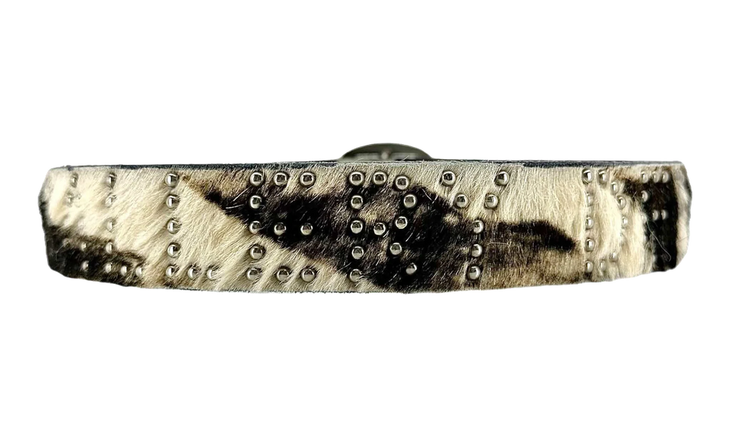 Reptile Studded Fur Belt "Black" GDRSFBB