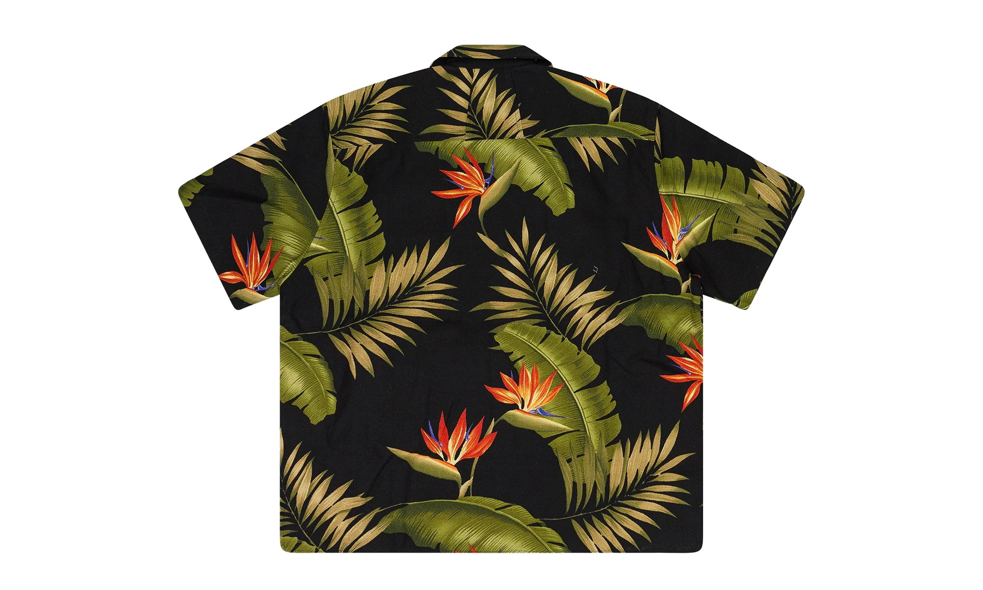 Snap Hawaiian Button-down Shirt "Black" RHD-MTPS-0095