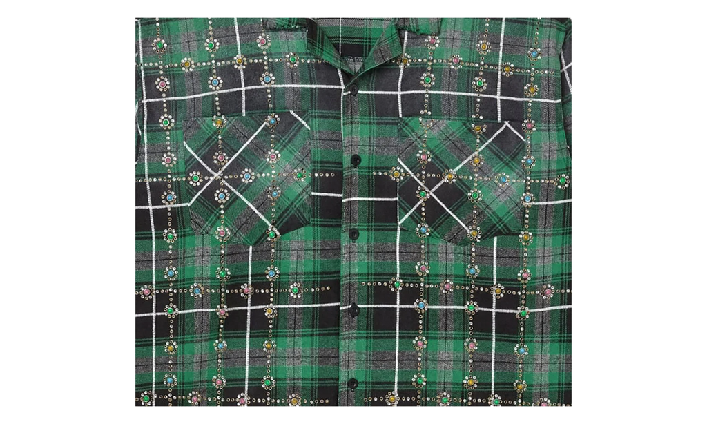 Grinch Gems Flannel "Green" 11451 10004VFGGFG GREE