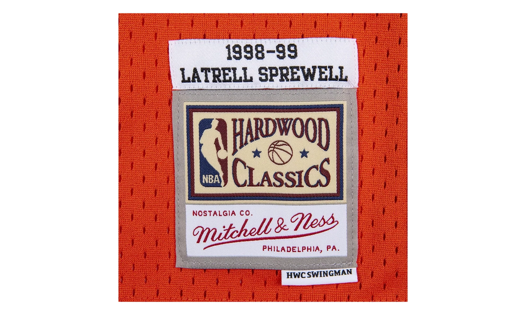 NBA Latrell Sprewell Reload Swingman Jersey "1998 New York Knicks - Orange" SMJYCP19287 NYKORAN98LSP