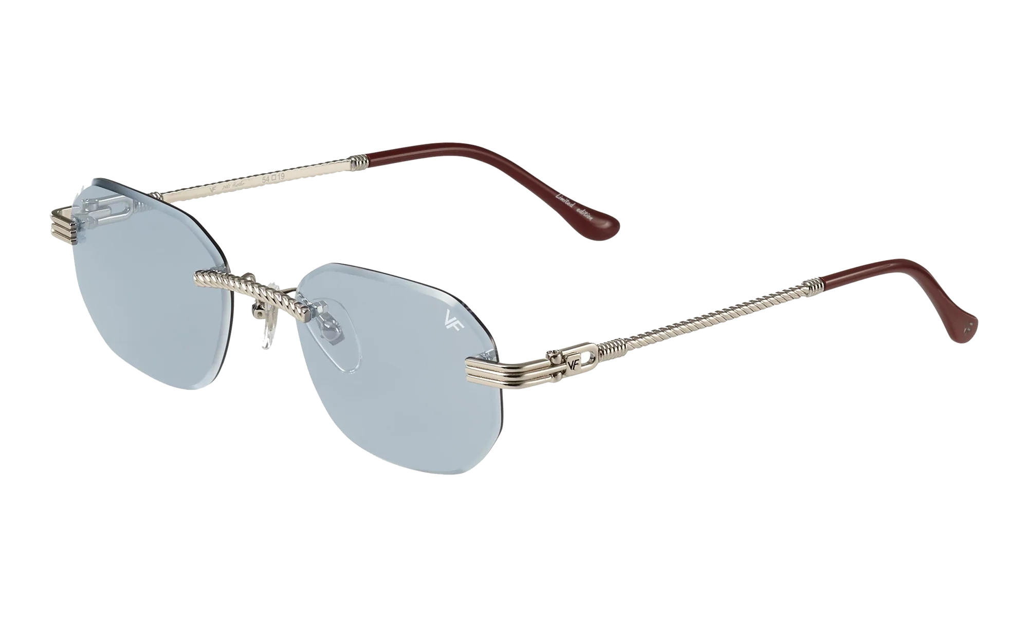 Hustler Rimless Drill Mount 24KT "White Gold / Blueberry" DMHU2 0046 44C3