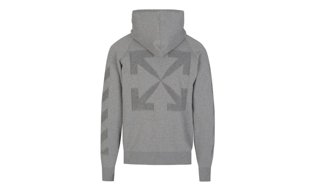 Arrow Knit Hoodie "Grey" OMHA141C99KNI0010606
