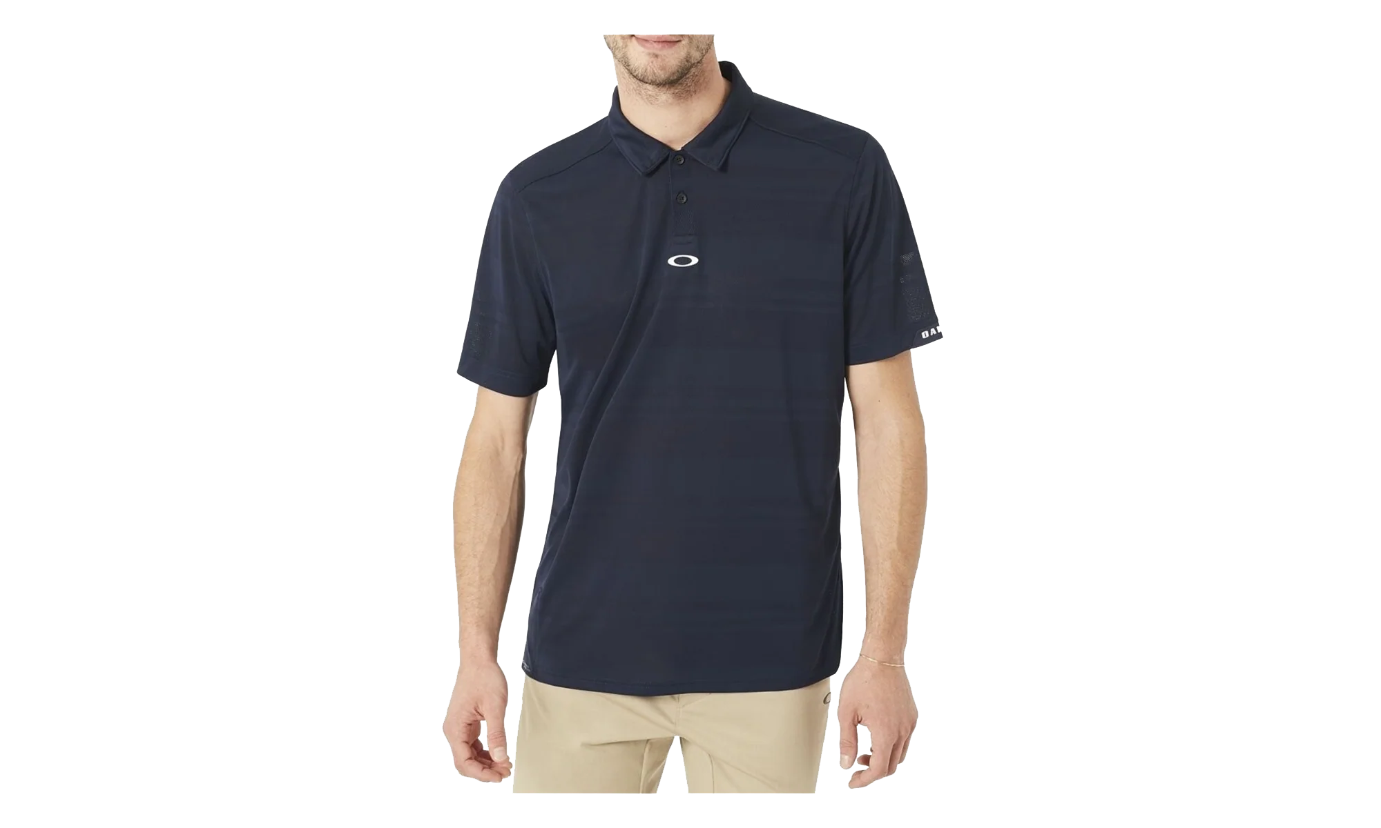 Aero Stripe Jacquard Polo Shirt "Fathom" 434034 6AC