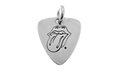 stones lip tongue Guitar Pick Charm & Ball Chain "Silver" CHRM0735