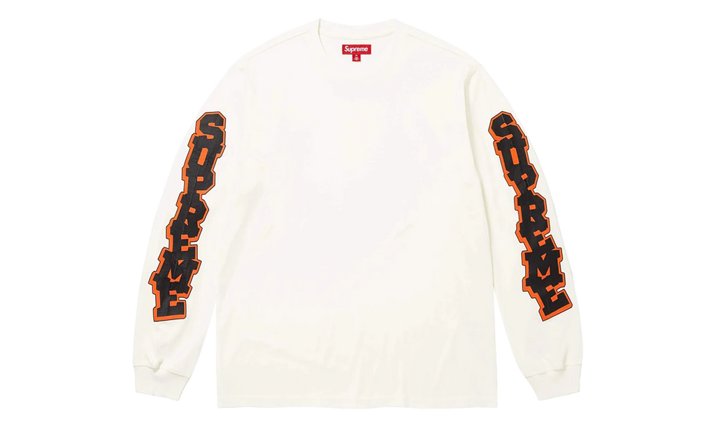 Cracked Sleeve Long Sleeve Top "SS26 - Washed White" SU27257