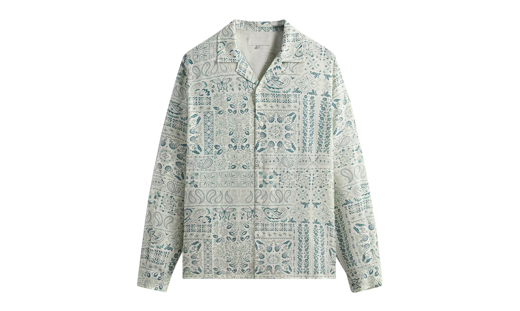 Lyocell Long-Sleeve Thompson Camp Collar Shirt "Tranquility" KHM032009 341