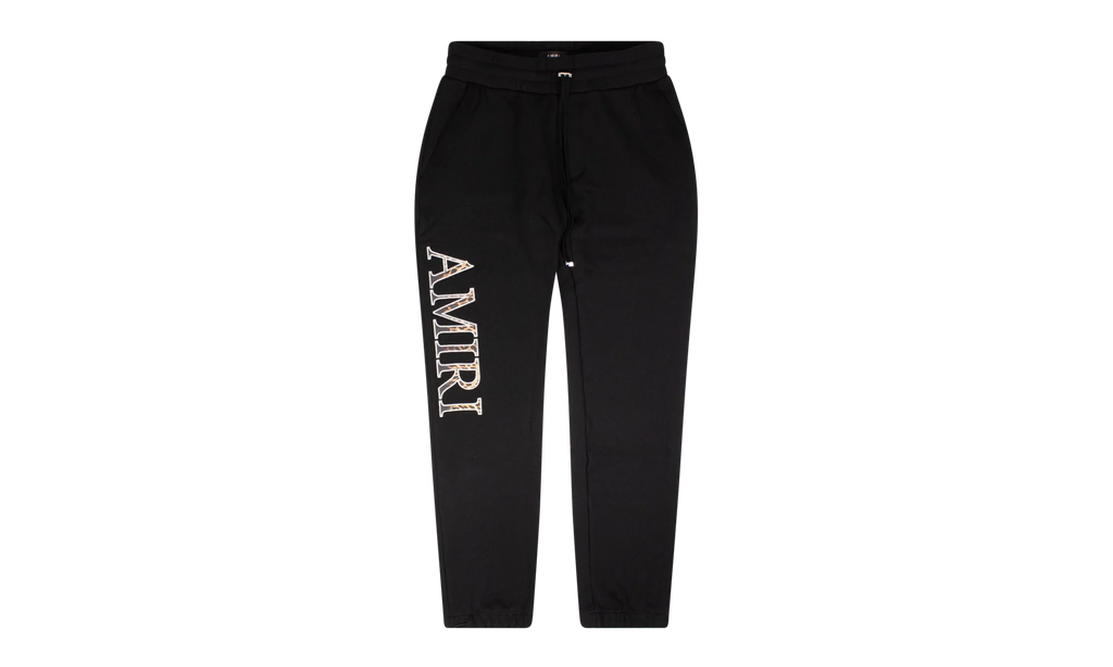 Leopard Logo Applique Sweatpants "Black" MJSP018 001