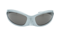 Geometric Frame Sunglasses "Silver / Silver" BB0251S 005