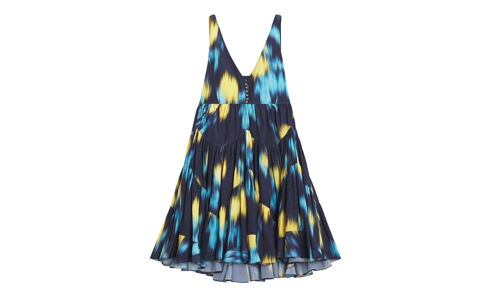 PRINTED SLEEVELESS SHORT DRESS "NAVY" RW DR0009 5900 P24 277
