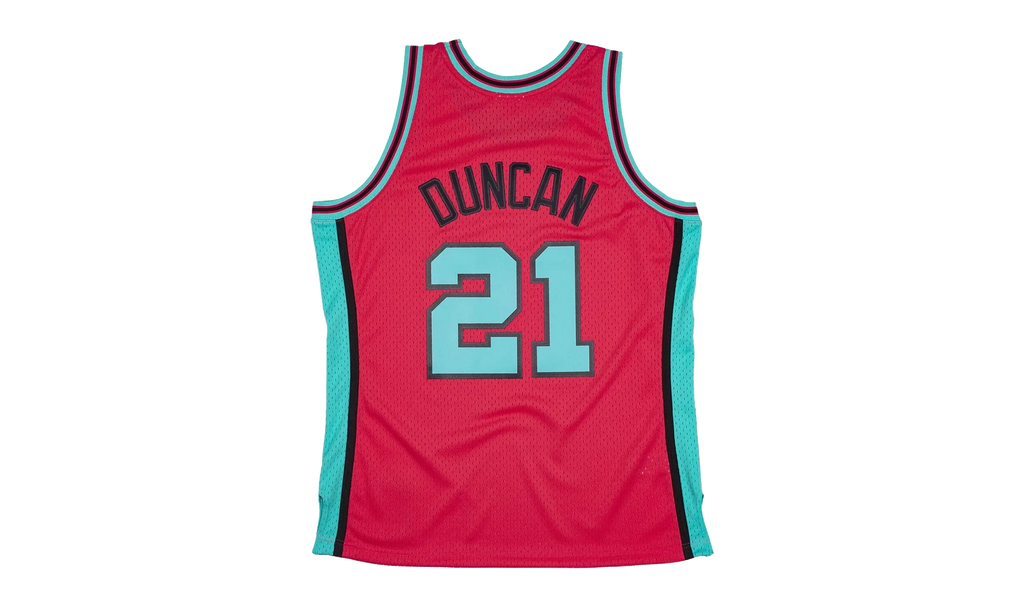 NBA Tim Duncan Reload Swingman Jersey "1998 San Antonio Spurs - Pink" SMJYCP19304 SASPINK98TDU