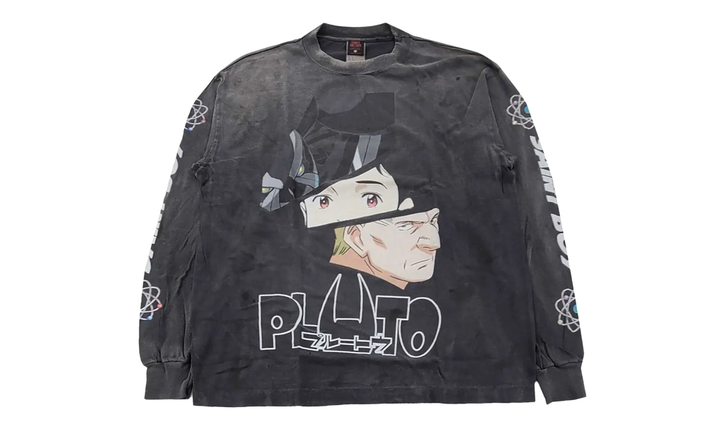 Pluto Logo Long Sleeve Tee Shirt "Black" SM YS1 0000 C30
