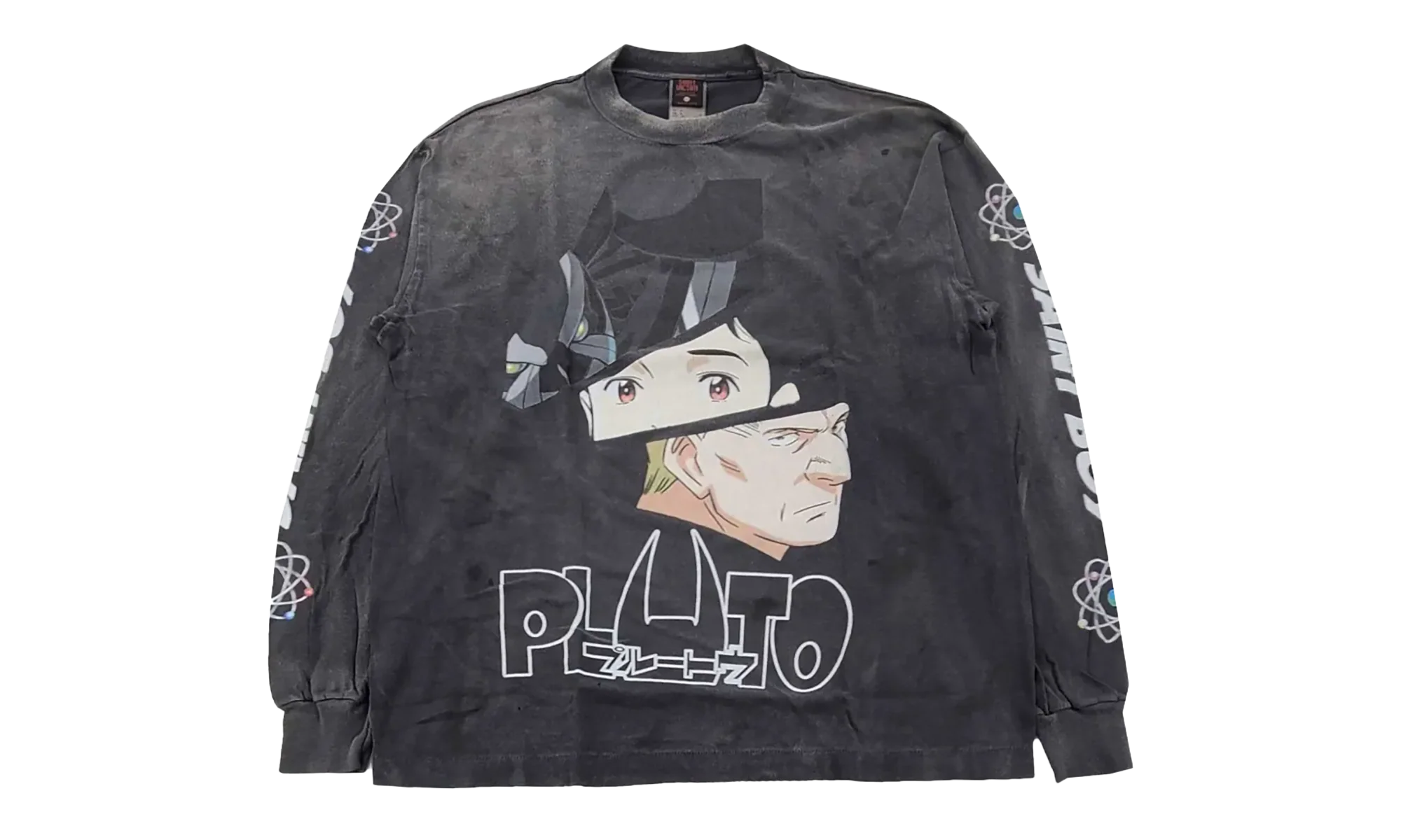 Pluto Logo Long Sleeve Tee Shirt "Black" SM YS1 0000 C30