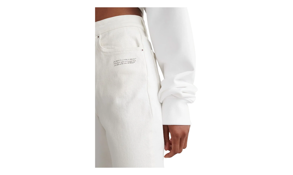 Corporate Skinny Jeans WMNS "White" OWYA003C99DEN0050110