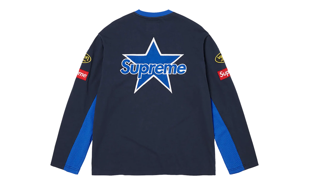Vanson Leathers® L/S Top "SS26 - Navy" SU27020