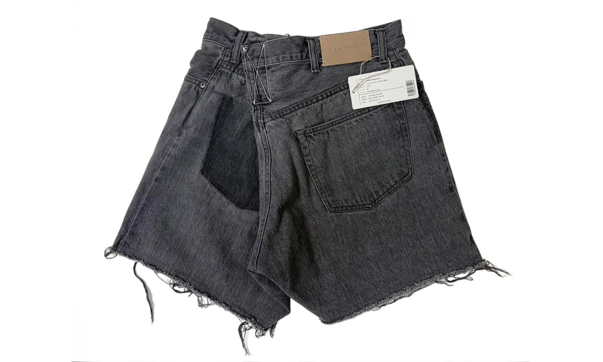 Crossed Denim Shorts "Black" 963279