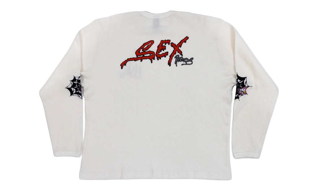 Live Sex Records long sleeve thermal "White" MB19