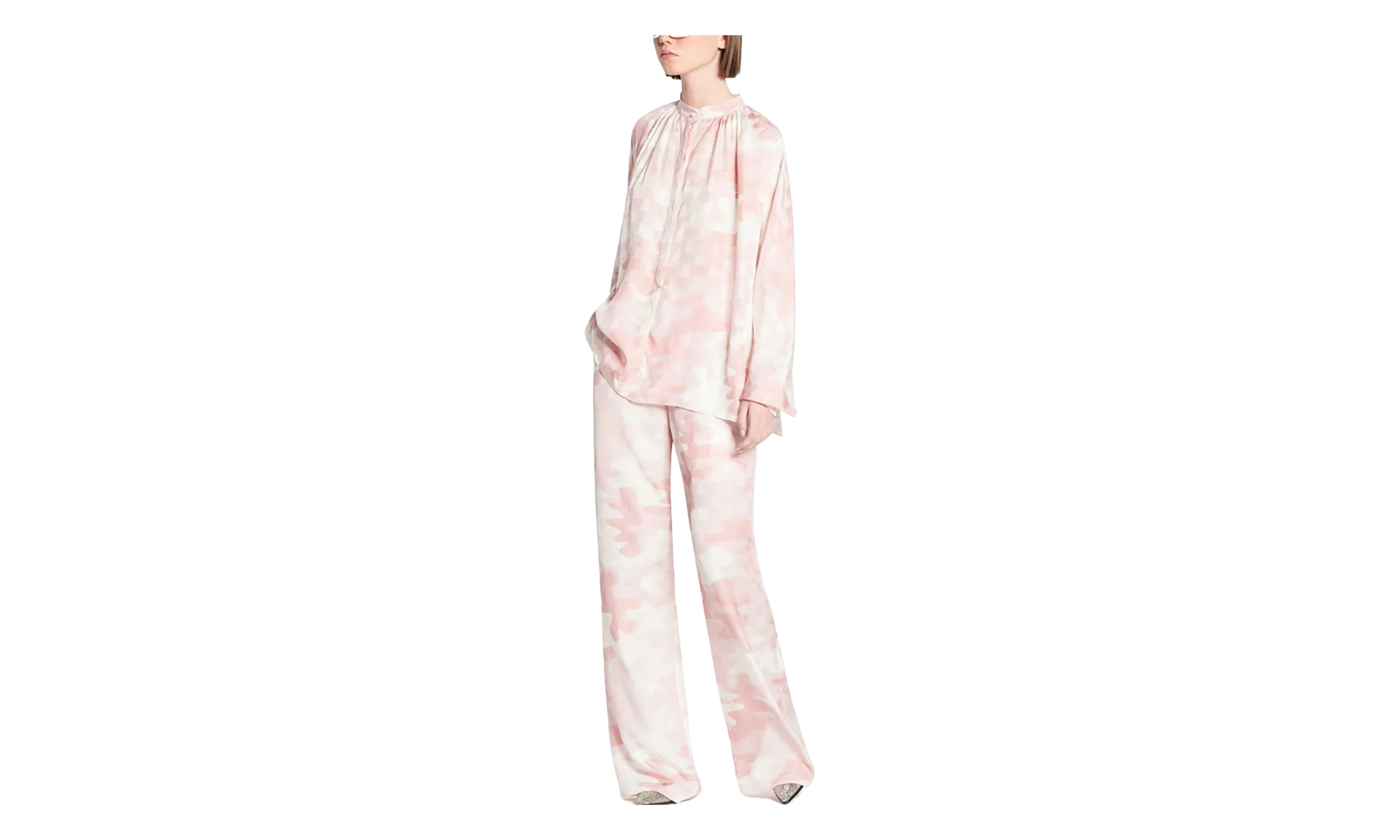 SILK CARGO TROUSERS "Pale Rose" RW TR0125 5403 A22 51