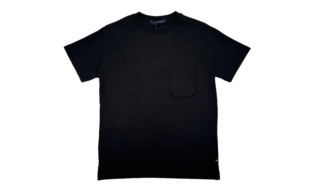 Signature 3D Pocket Monogram Short Sleeve Tee "Black" 1A5VIA