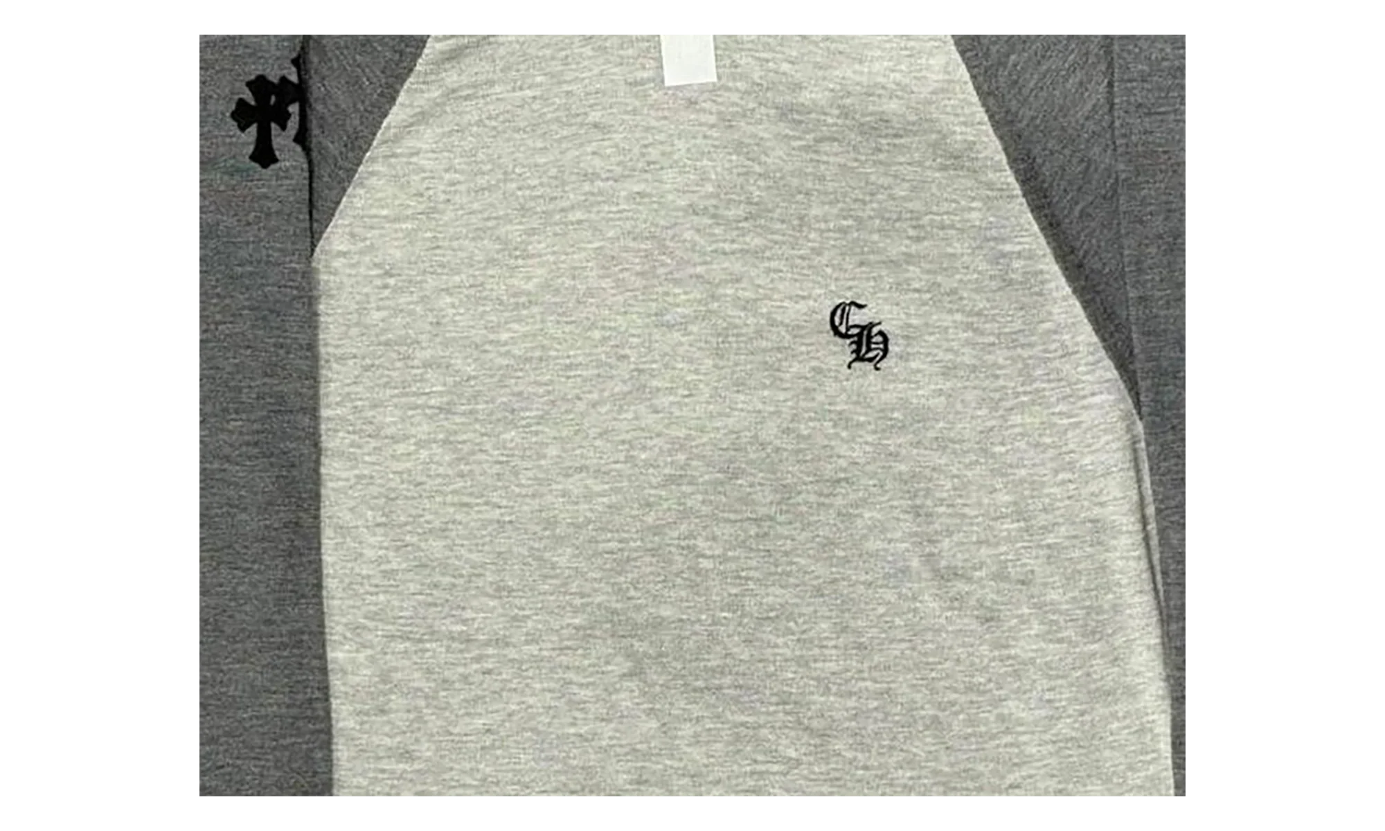 Henley Baseball 3 Cross Patch Longsleeve T-Shirt "Grey" CHRM1137