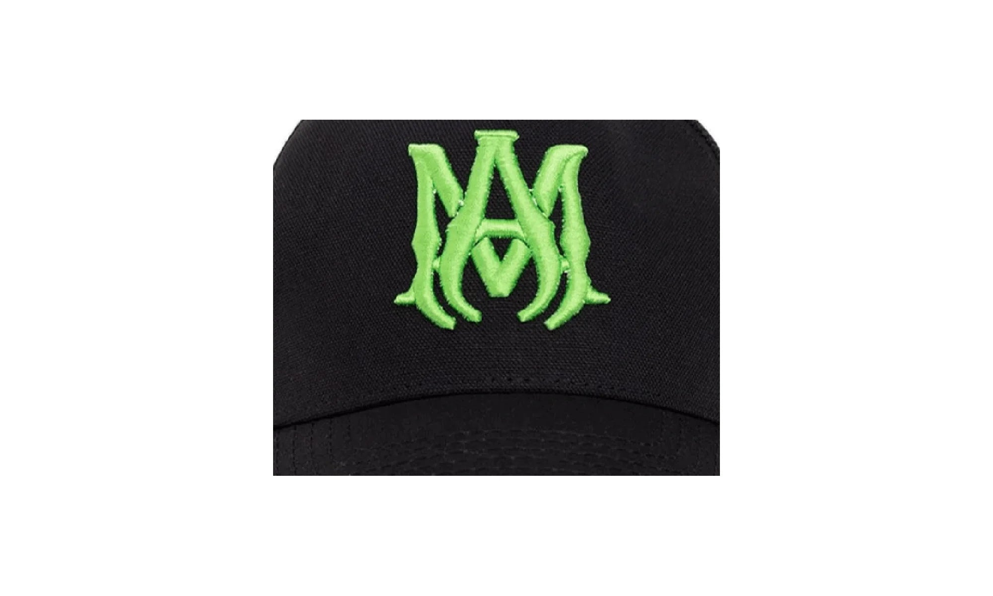 MA Logo Trucker Hat "Black Neon Green" MDS357 002