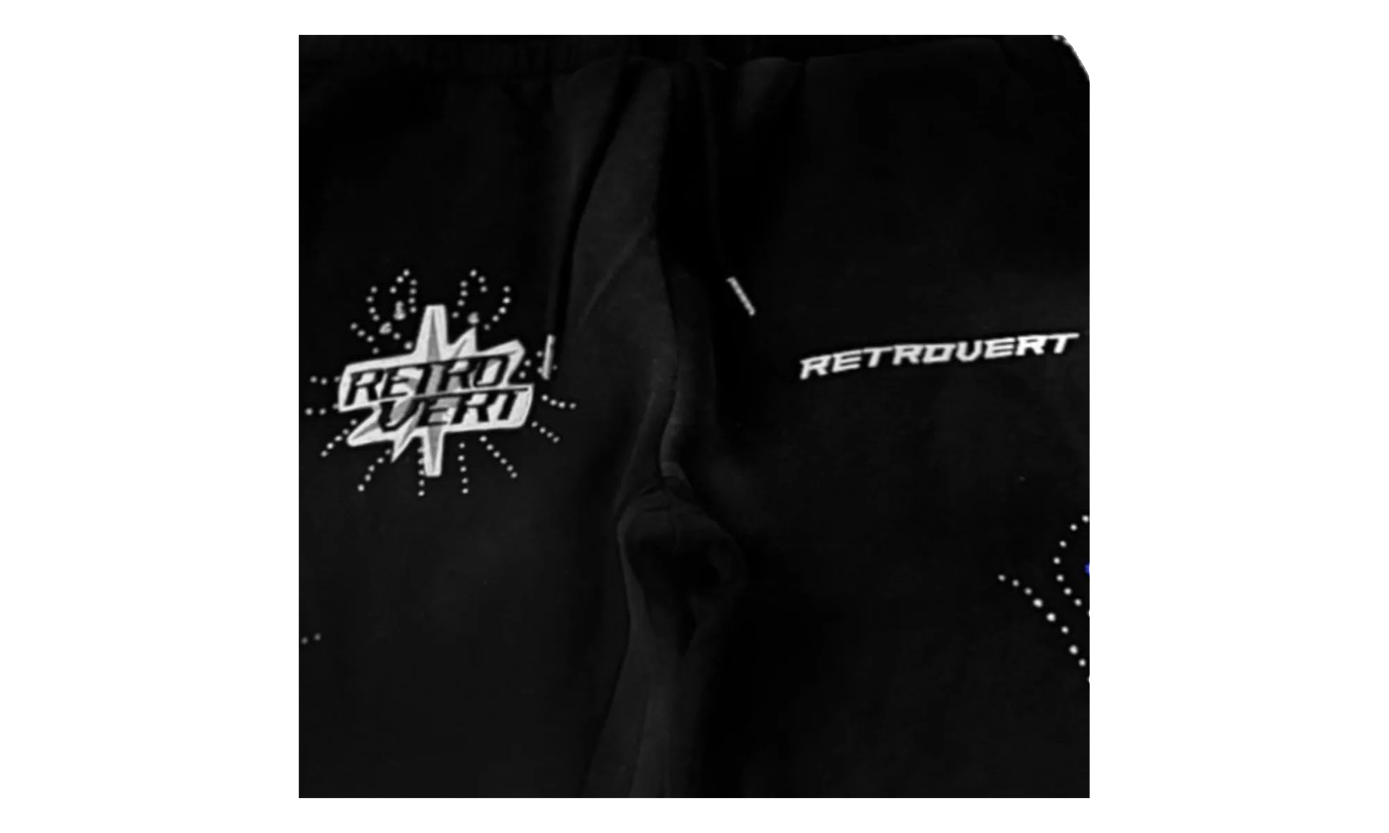 Rhinestone Sweatpants "Black" RET026