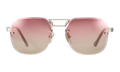 CEO Bevel Rimless Drill Mount 18KT "White Gold / Pastel Red Gradient Flash Silver" DMCE2 0010 48B2