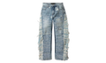 Ultra Flare Scripture Denim Jeans "Blue" EBGLDWUV