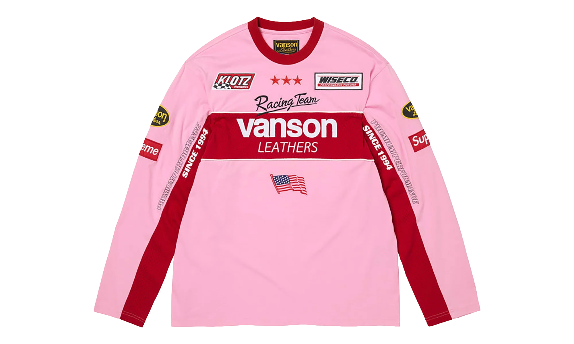 Vanson Leathers® L/S Top "SS26 - Pink" SU27019