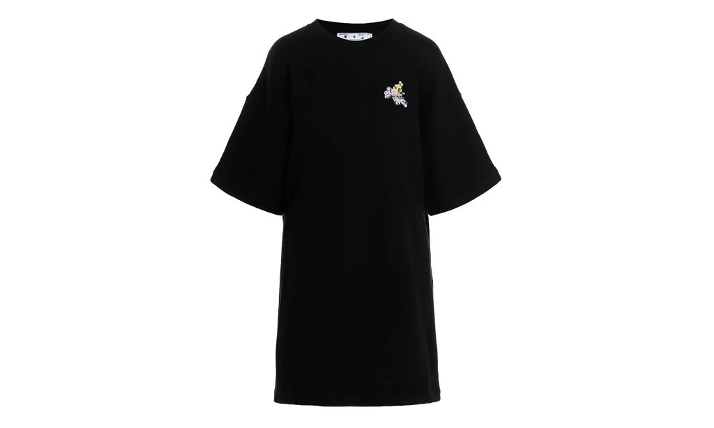 Flower Arrow Snap Tee Sweater Dress WMNS "Black" OWDB335F22JER0014084
