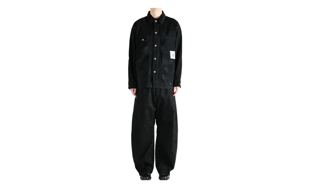 Washed Coverall Jacket "Black" 252AQNH JKM05 BLAC