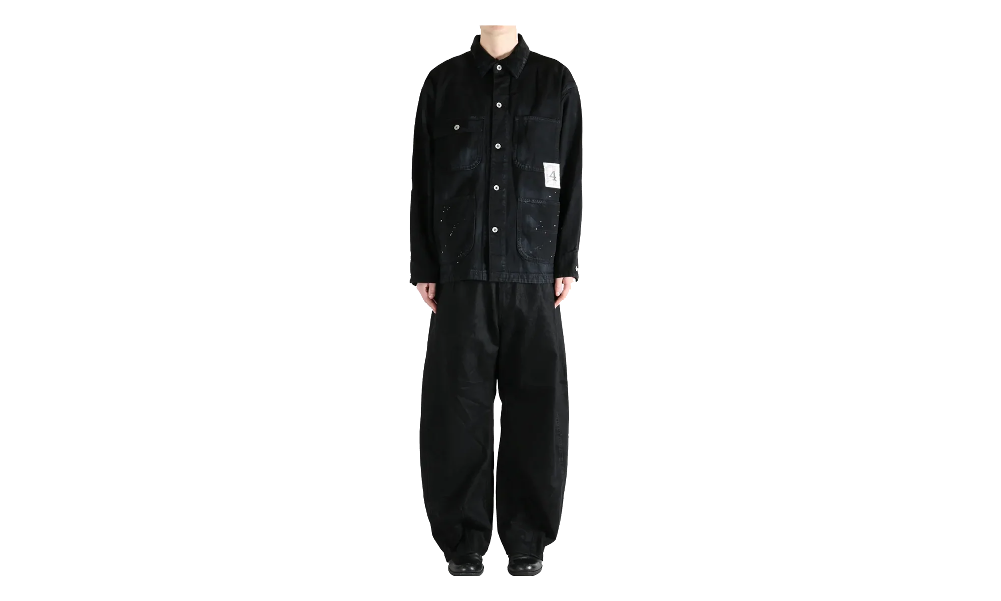 Washed Coverall Jacket "Black" 252AQNH JKM05 BLAC