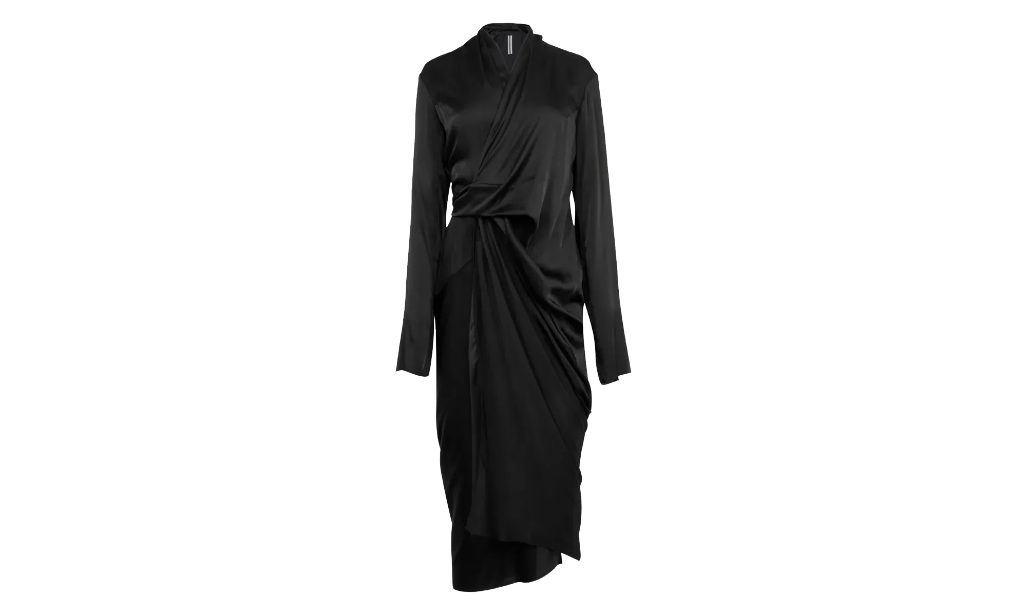 Charmeuse Wrap Dress WMNS "Black" RP02E4560 SCH 09
