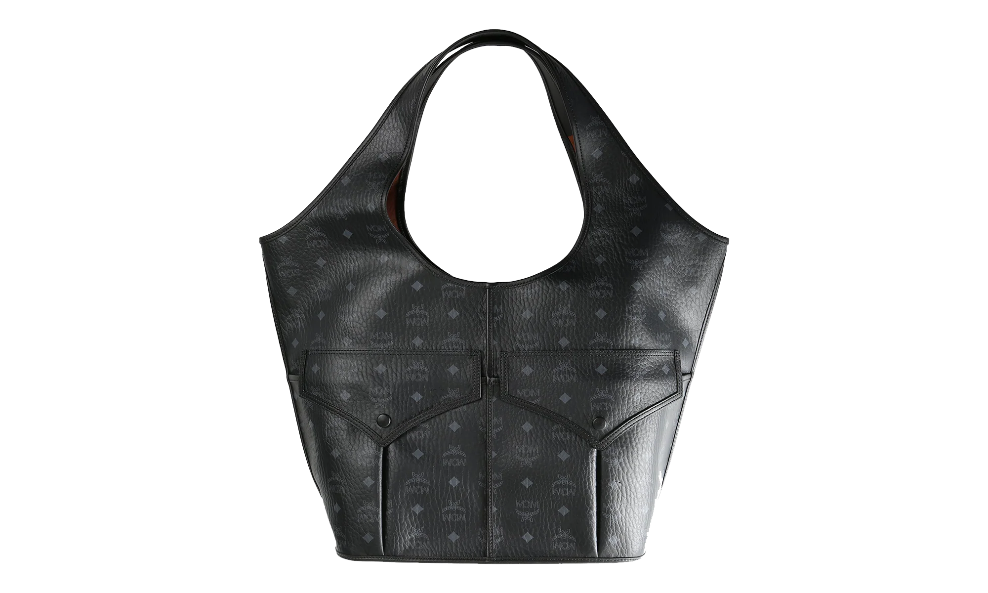 Extra Large Leni Shopper in Visetos "Black" MWPEATA02BK001