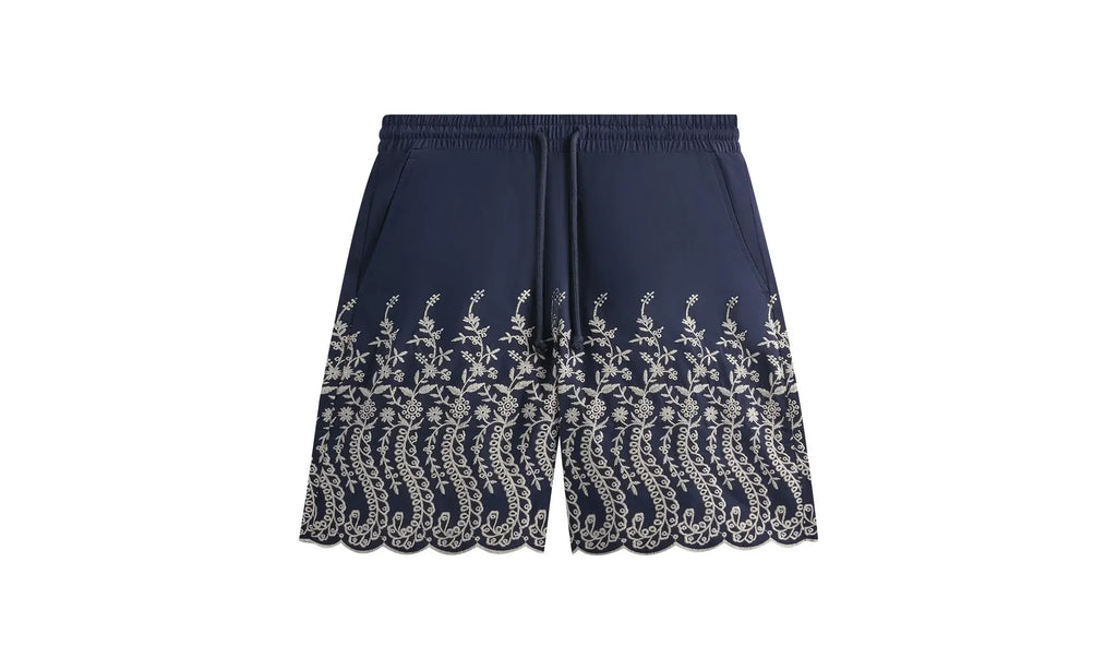 Floral Eyelet Lewis Short "Navy" KHM060594 5033