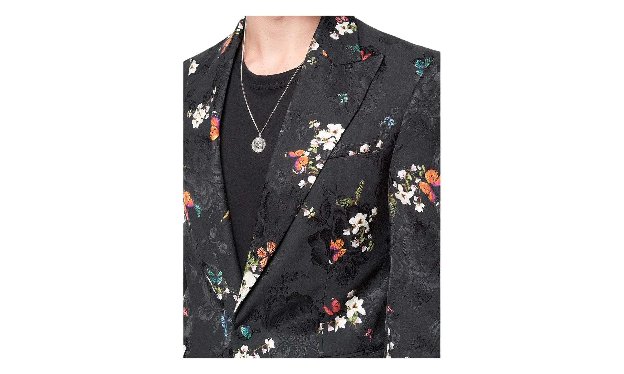 Butterfly Jacquard Blazer "Black" Y0M12176JA BLK