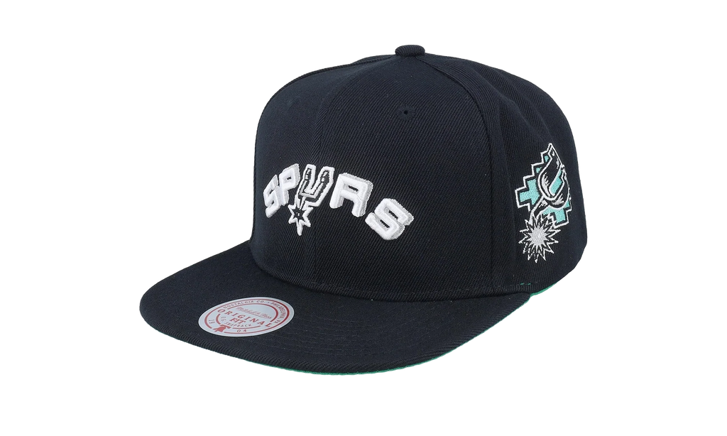 NBA Hardwood Classics Triple Play Snapback Cap "San Antonio Spurs - Black" HS8578 SASBLCK