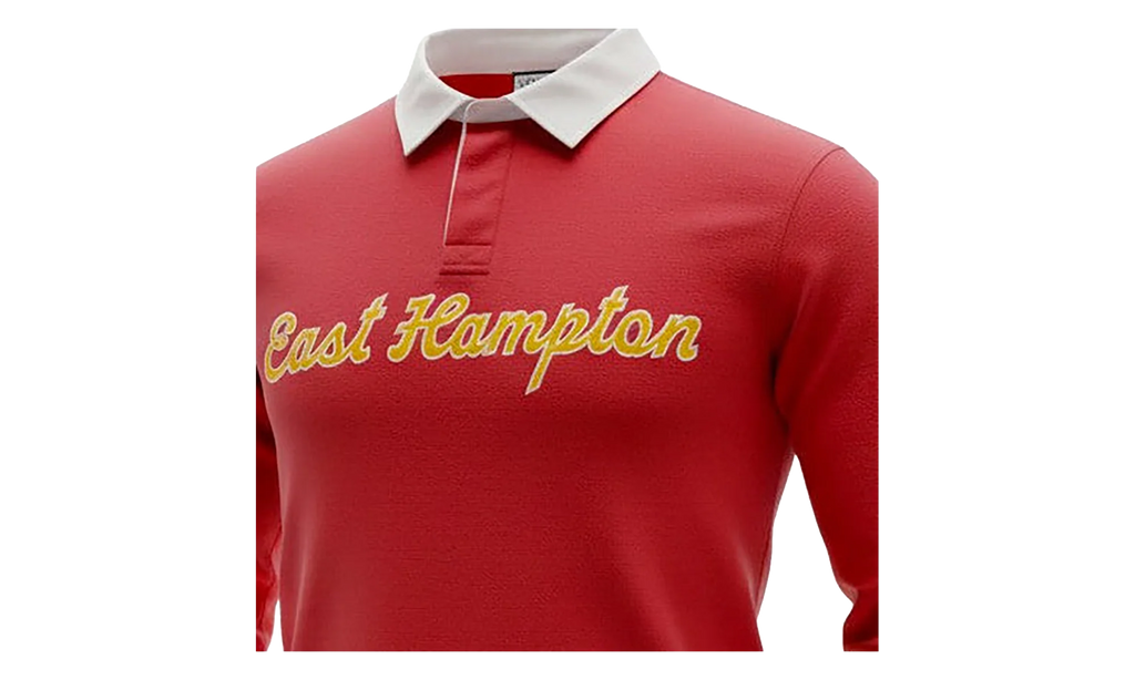 EE RUGBY CORE POLO "EAST HAMPTONS - Red/ Yellow" EE743