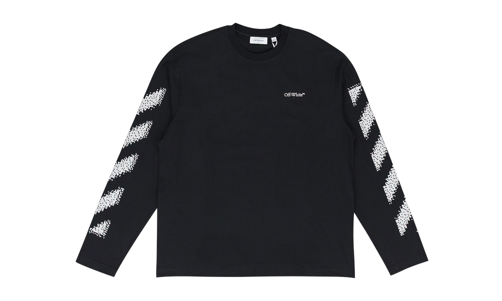 Pixel Diagonal Skate L/s Tee "Black / White" OFW MTPS 0063