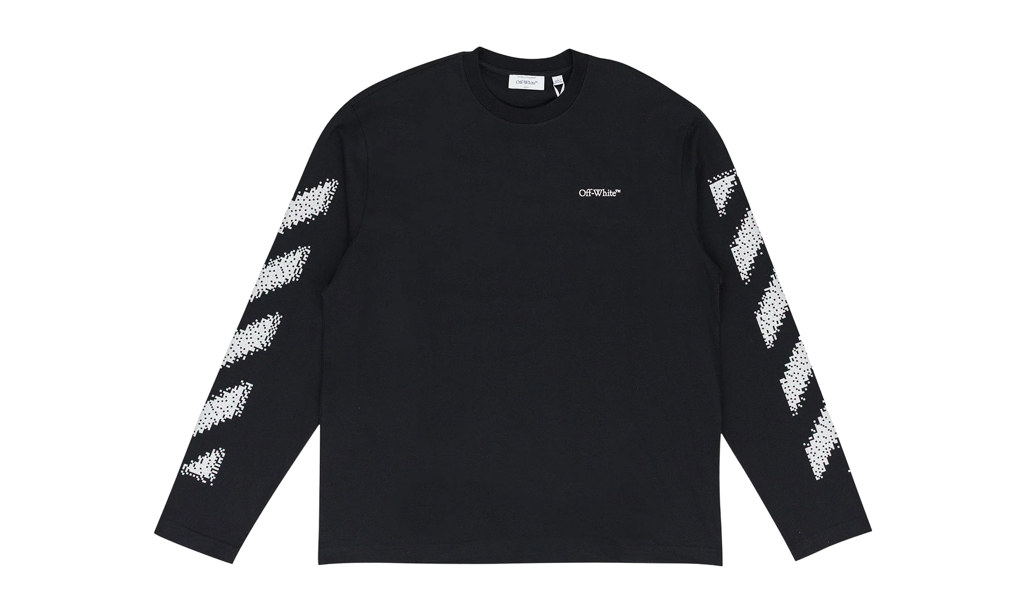 Pixel Diagonal Skate L/s Tee "Black / White" OFW MTPS 0063