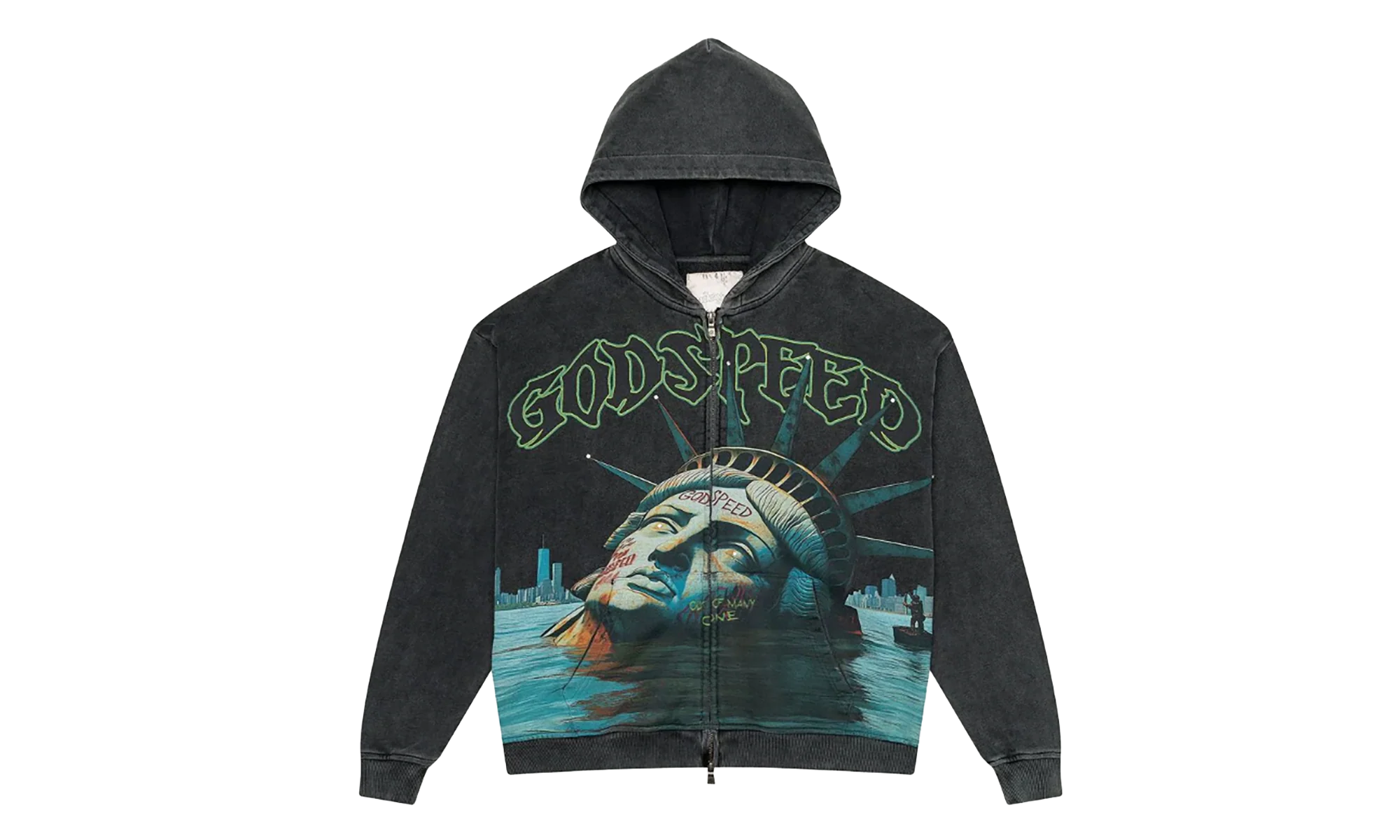 Sunken Liberty Zip-up Hoodie "Black" GS170